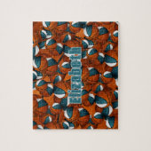 blauwgroen witte basketbaljongens, teamkleuren legpuzzel (Verticaal)