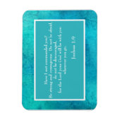 Blauwgroen witte bijbel Verse Christelijk Magneet (Verticaal)