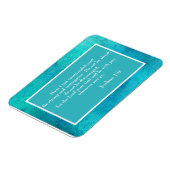 Blauwgroen witte bijbel Verse Christelijk Magneet (Linkerzijde)