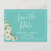 Blauwgroen & Witte Dagen sparen de Code van de Dat Aankondigingskaart (Voorkant)