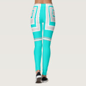 Blauwgroen, witte en grijze leggings (Achterkant)