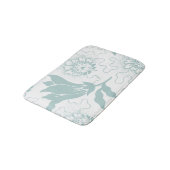 Blauwgroen, witte  flatpanel badmat (Gekanteld)