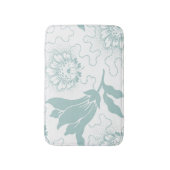 Blauwgroen, witte  flatpanel badmat (Voorkant Verticaal)