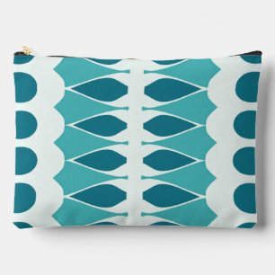 Blauwgroen & witte klassieke trendy make-up access etui