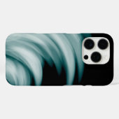 Blauwgroen witte lijnen Case-Mate iPhone case (Achterkant (horizontaal))