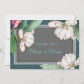 Blauwgroen witte Magnolia Zuigerbloem Hartelijk da Kaart (Voorkant)