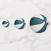 blauwgroen witte meisjes basketbal verjaardagsfees confetti (Achterkanten)