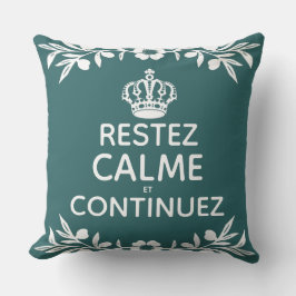 blauwgroen witte olijftak Frans Kalm houden Draag Kussen