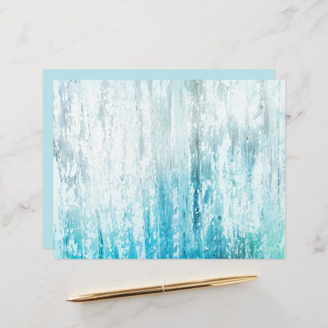 Blauwgroen witte roestvrijbuiter van hout (Voorkant / Achterkant in situ)