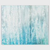 Blauwgroen witte roestvrijbuiter van hout cadeaupapier (Vlak)