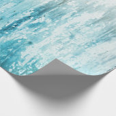 Blauwgroen witte roestvrijbuiter van hout cadeaupapier (Hoek)