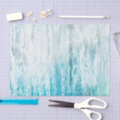 Blauwgroen witte roestvrijbuiter van hout tissuepapier (Craft)