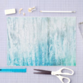 Blauwgroen witte roestvrijbuiter van hout tissuepapier (Craft)