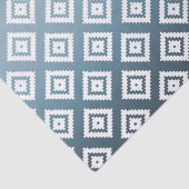 Blauwgroen witte tribal Aztec Tissuepapier (Detail)