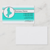 Blauwgroen witte vervagen aangepaste vermaidde vis visitekaartje (Voorkant / Achterkant)