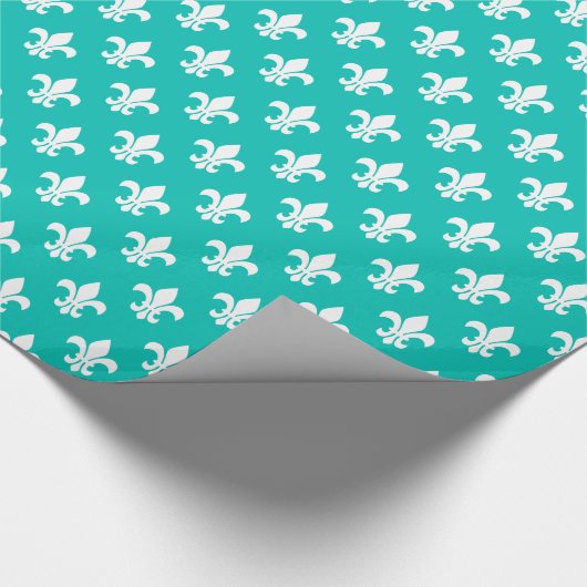 Blauwgroen witte vloerbedekking cadeaupapier (Hoek)