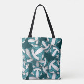 blauwgroen witte volleybal einde seizoen team gesc tote bag (Achterkant)