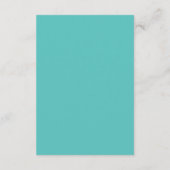 Blauwgroen witteboardbestemmingbruiloft details informatiekaartje (Achterkant)