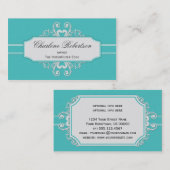  Blauwgroen wittruien Visitekaartje (Voorkant / Achterkant)