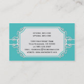  Blauwgroen wittruien Visitekaartje (Achterkant)