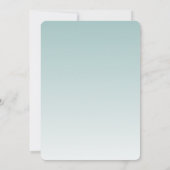 Blauwgroen Wooden fotocollage slaat de datum op Save The Date (Achterkant)