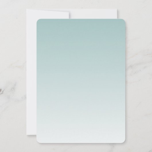 Blauwgroen Wooden fotocollage slaat de datum op Save The Date (Achterkant)