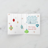 Blauwgroen Wreator Retro Kerstmis Kaart (Binnen)