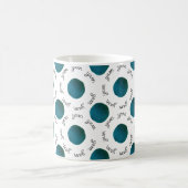 Blauwgroen Yarn Ball Typography Handmade Crafts Koffiemok (Center)