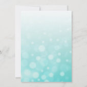 Blauwgroen Zand Dollar Strand Thema Bruiloft Uitno Kaart (Achterkant)