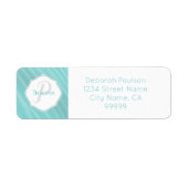 Blauwgroen Zand ripples - Aangepast adresetiket Etiket (Voorkant)