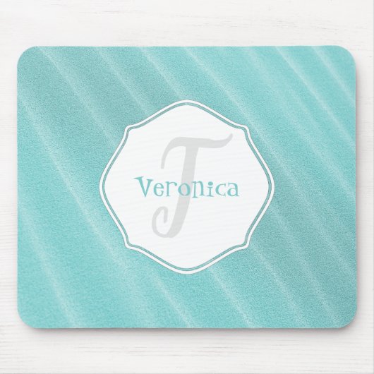 Blauwgroen Zand Ripples - Aangepaste Muismat (Voorkant)