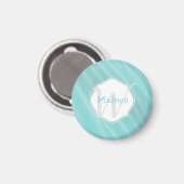 Blauwgroen Zand Ripples Personalized Magnet (Voorkant / Achterkant)
