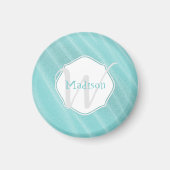 Blauwgroen Zand Ripples Personalized Magnet (Voorkant)