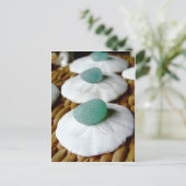 Blauwgroen zand Zee Briefkaart (Staand voorkant)