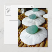 Blauwgroen zand Zee Briefkaart (Voorkant / Achterkant)