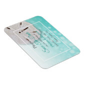 Blauwgroen Zanddollauwweddenschap Save the Date Ma Magneet (Rechterzijde)