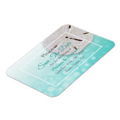 Blauwgroen Zanddollauwweddenschap Save the Date Ma Magneet (Linkerzijde)