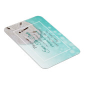 Blauwgroen Zanddollauwweddenschap Save the Date Ma Magneet (Rechterzijde)