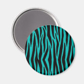 Blauwgroen Zebra Magneet (Voorkant / Achterkant)