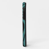 Blauwgroen zebraprint Case-Mate iPhone case (Achterkant/links)