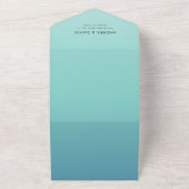 Blauwgroen Zee   Bodenmeer All In One Uitnodiging (Buitenkant)