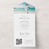 Blauwgroen Zee   Bodenmeer All In One Uitnodiging (Binnen)