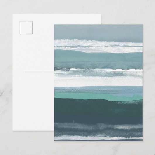 Blauwgroen Zee Briefkaart (Voorkant / Achterkant)