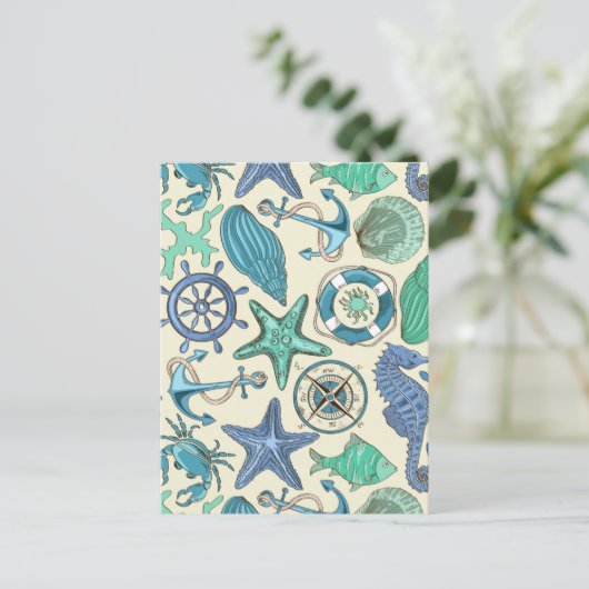 Blauwgroen Zee dierentuin Briefkaart (Staand voorkant)