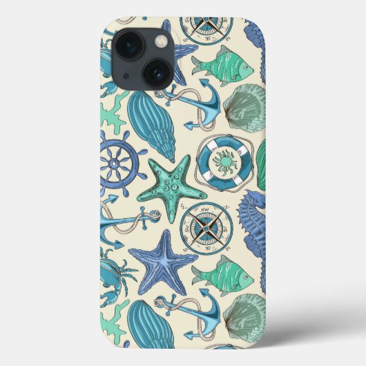 Blauwgroen Zee dierentuin Case-Mate iPhone Case (Achterkant)