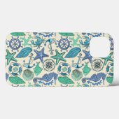 Blauwgroen Zee dierentuin Case-Mate iPhone Case (Achterkant (horizontaal))