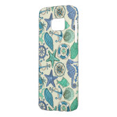 Blauwgroen Zee dierentuin Case-Mate Samsung Galaxy Hoesje (Achterkant Links)