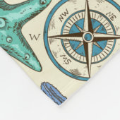 Blauwgroen Zee dierentuin Fleece Deken (Hoek)