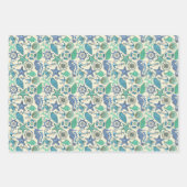 Blauwgroen Zee dierentuin Inpakpapier Vel (Voorkant 3)