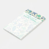 Blauwgroen Zee dierentuin | Jouw namen toevoegen Post-it® Notes (Schuin)